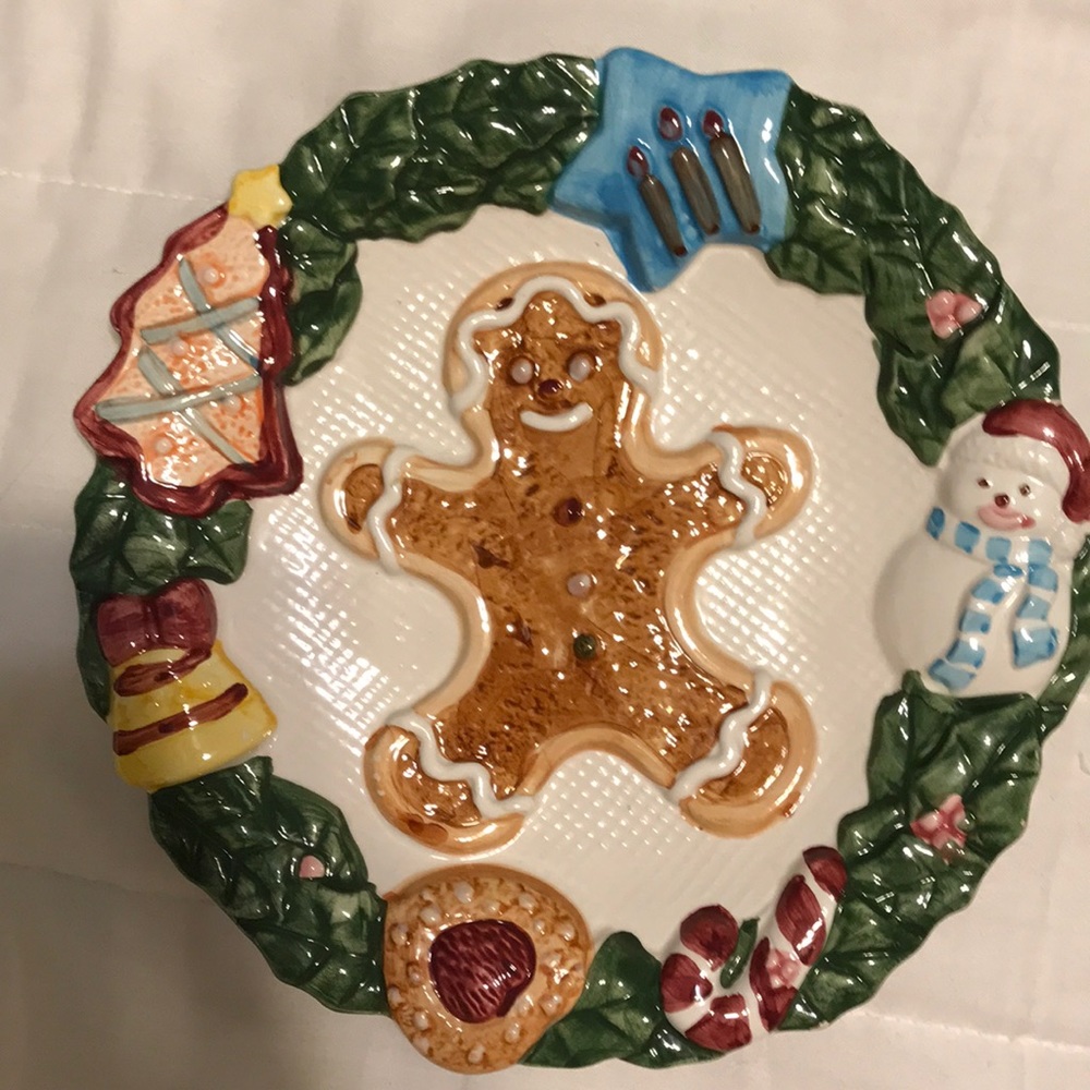 Hand Painted Christmas plate